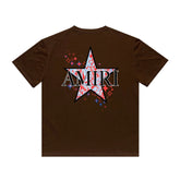 Amiri T Shirt Casual Hip Hop round Neck Short Sleeve T-shirt